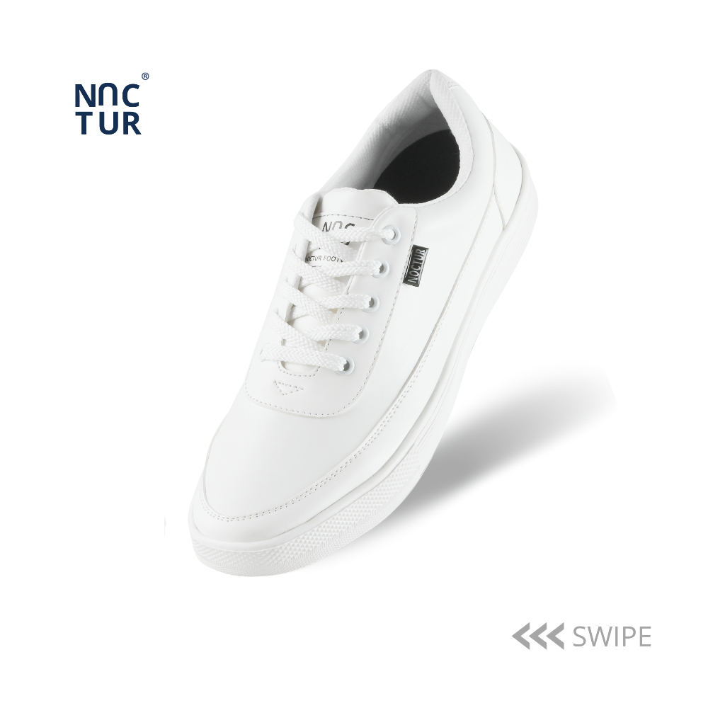 NOCTUR - Sepatu Pria Putih Casual Full White N 003