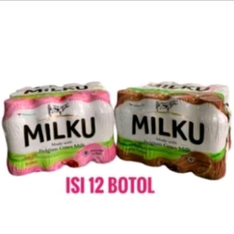 

[1 PAK] MILKU Susu Uht 1 Pak isi 12 Botol × 200ML