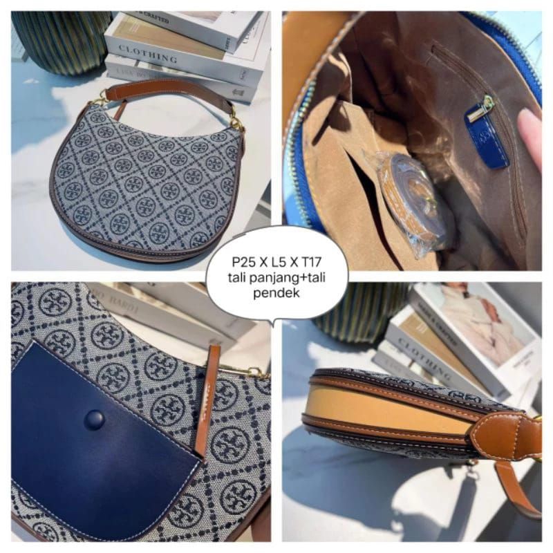 8022 Tas Wanita Import / Tas Selempang Wanita Import / Monogram Crescent Authentic