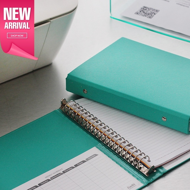 

Bantex Binder Note A5 20 Ring Besi Loose Leaf Multiring Binder Turquoise