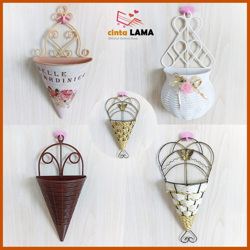 Pot Bunga Tanaman Hias Plastik Murah Vas Gantung Ornamen Dekorasi Rumah Kamar Import PBP57