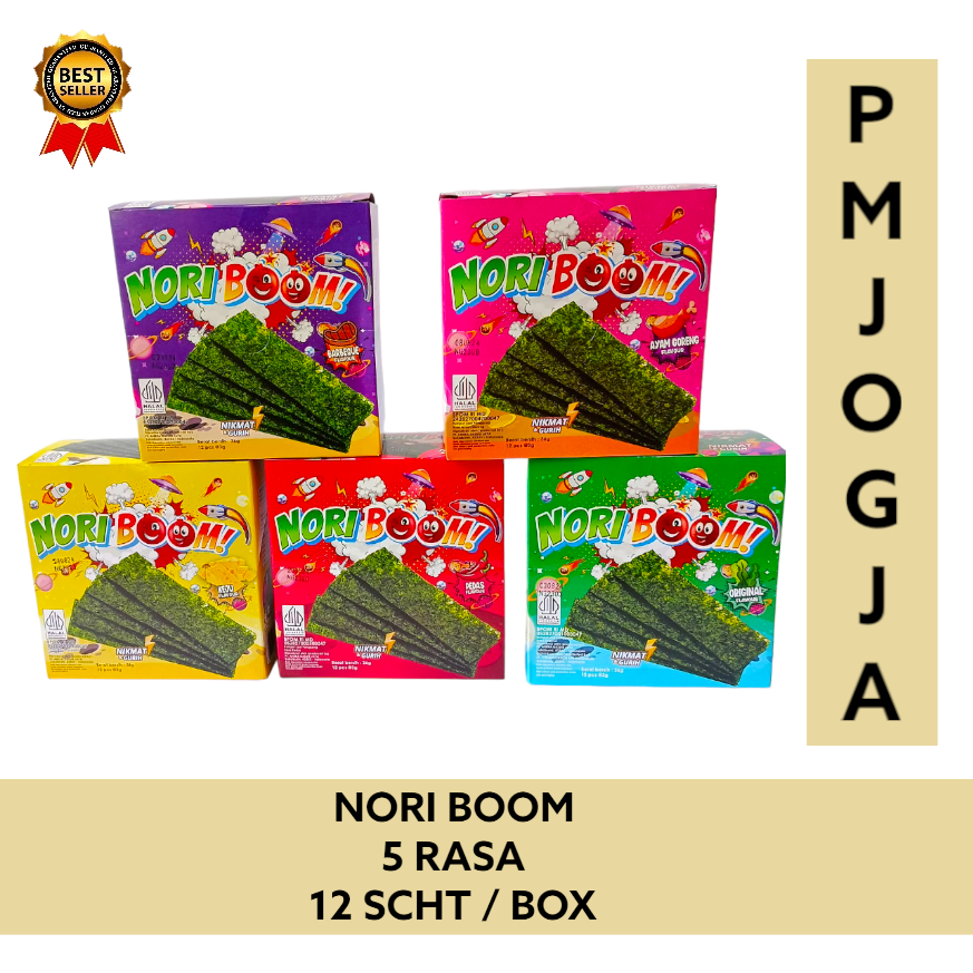 

Nori Boom Rumput laut 5 rasa / rumput laut kering krispi aneka rasa