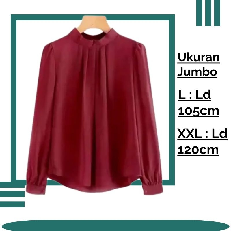 Baju Atasan Jumbo Wanita Terbaru XXL LD 120 Terbaru Wanita Atasan Blouse Big Size Atasan Overize Wan