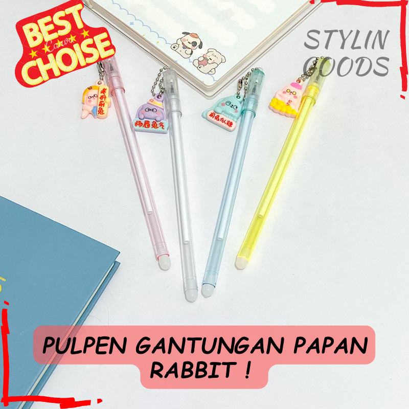 

4 / 8 / 12 PCS ( 1 LUSIN ) PULPEN PENA GANTUNGAN RANTAI PAPAN RABBIT / TINTA PEN HITAM DI JAMIN NYATA / PERLENGKAPAN SEKOLAH KANTOR MERCHANDISE IMUT LUCU BISA COD