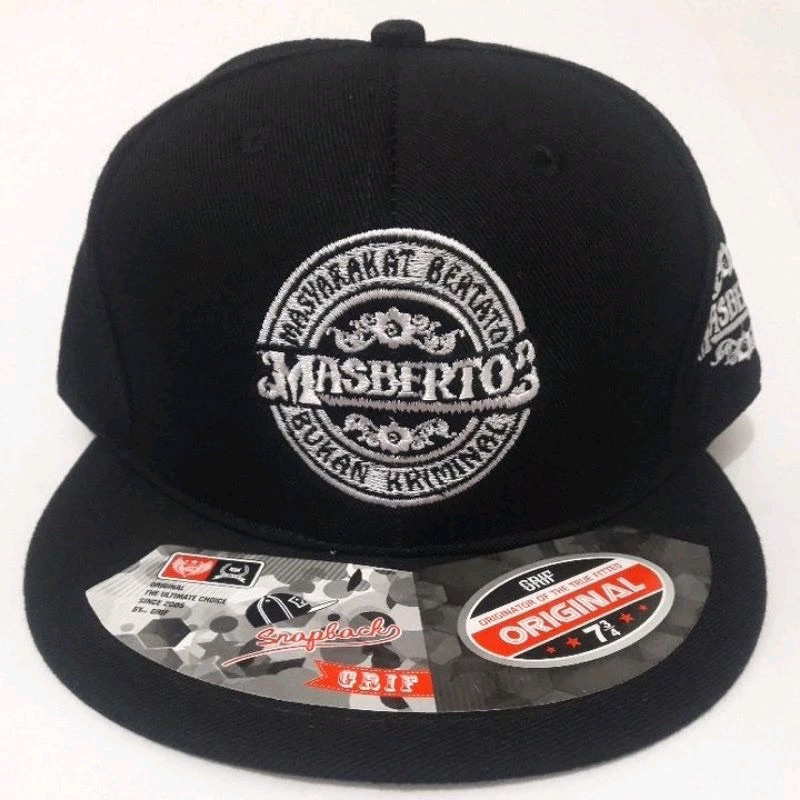 TOPI MASBERTO MASYARAKAT BERTATO BUKAN KRIMINAL FULL BORDIR ORIGINAL PREMIUM