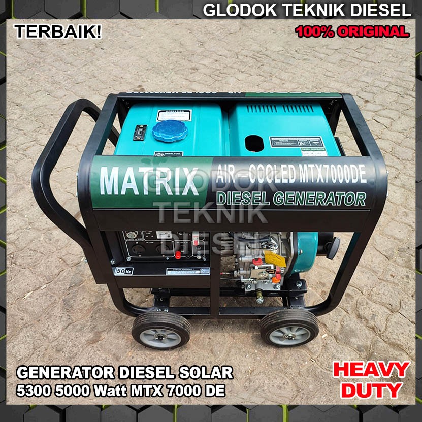 Genset Diesel Solar 5300 5000 Watt MTX-7000DE Generator Matrix HEAVY DUTY MTX7000DE MTX 7000 DE Orig
