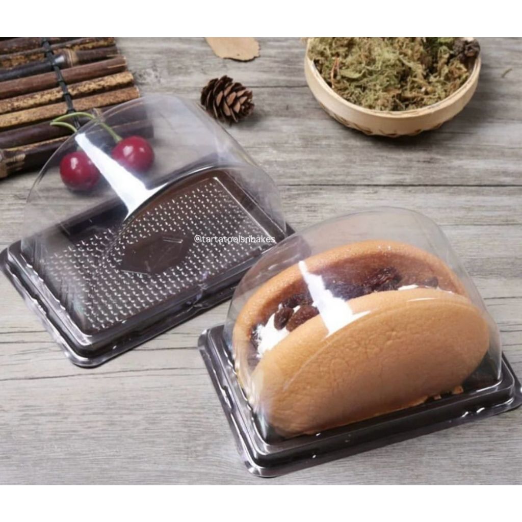 

(10SET) Mika Roll Cake Kue Potong Emas Hitam | Tray Cake Slice Gold