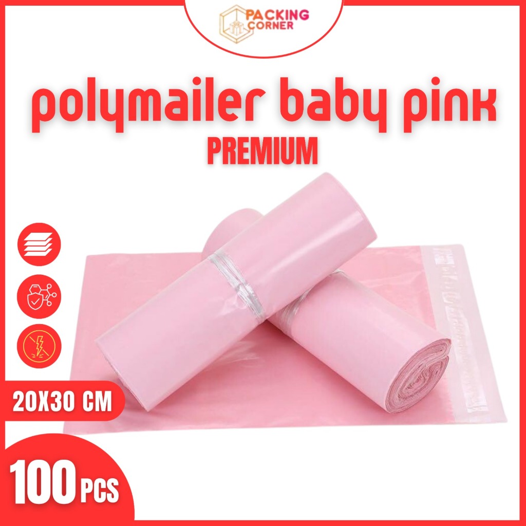 

Plastik Packing Olshop Online Shop Ol On Shop Polymailer Baby Pink Peach 20x30 Isi 100 Pcs Tebal Glossy