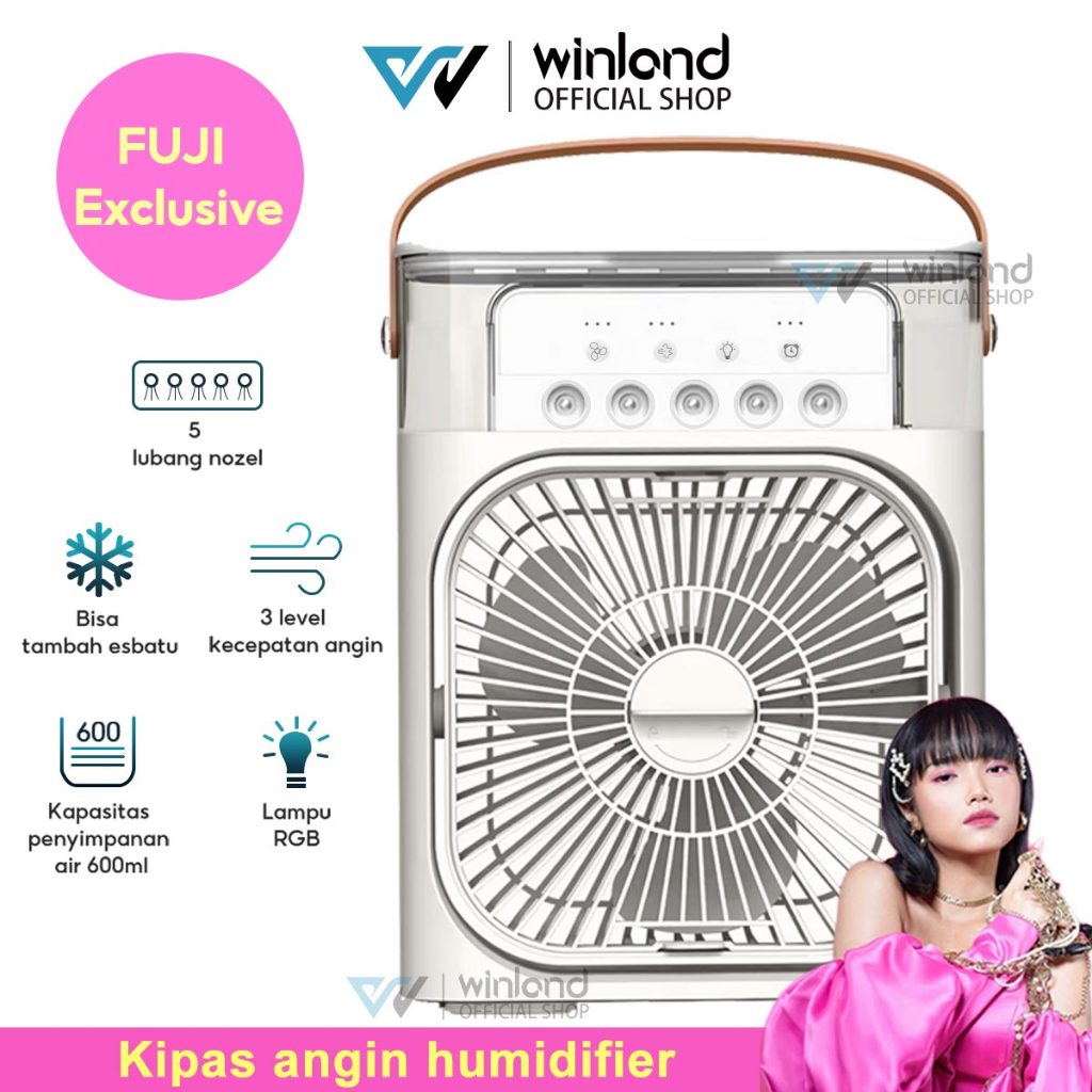 Winland KIPAS AC Kipas Angin PENDINGIN Air Cooler Fan - Ac Mini Portable LED 600ML/kipas angin/kipas angin mini/kipas angin murah terlaris