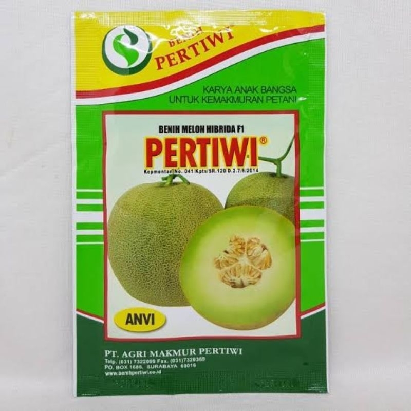 Benih Melon Pertiwi Anvi 13 gr - Bibit Melon Madu pertiwi