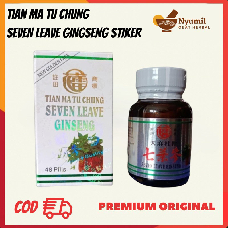 

Tian Ma Tu Chung seven leave gingseng original 100% ginseng botol plastik