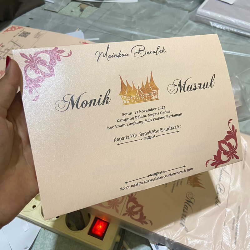 undangan model amplop (Lipat)