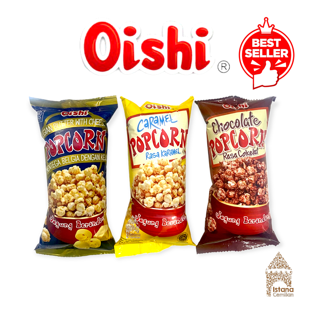 

Oishi Popcorn Caramel / Chocolate /. Cheese Jagung Berondong 20Gram