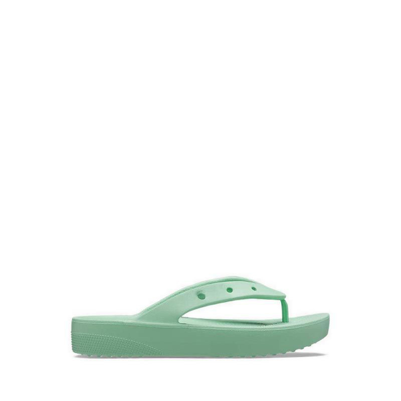 sendal crocs platform  womens flip - jade stone