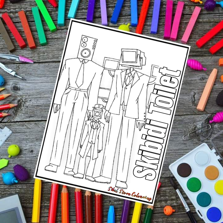 

Kertas Mewarnai Anak Tema Skibidi Toilet V4 / Kertas Gambar (10 Lembar Gambar)