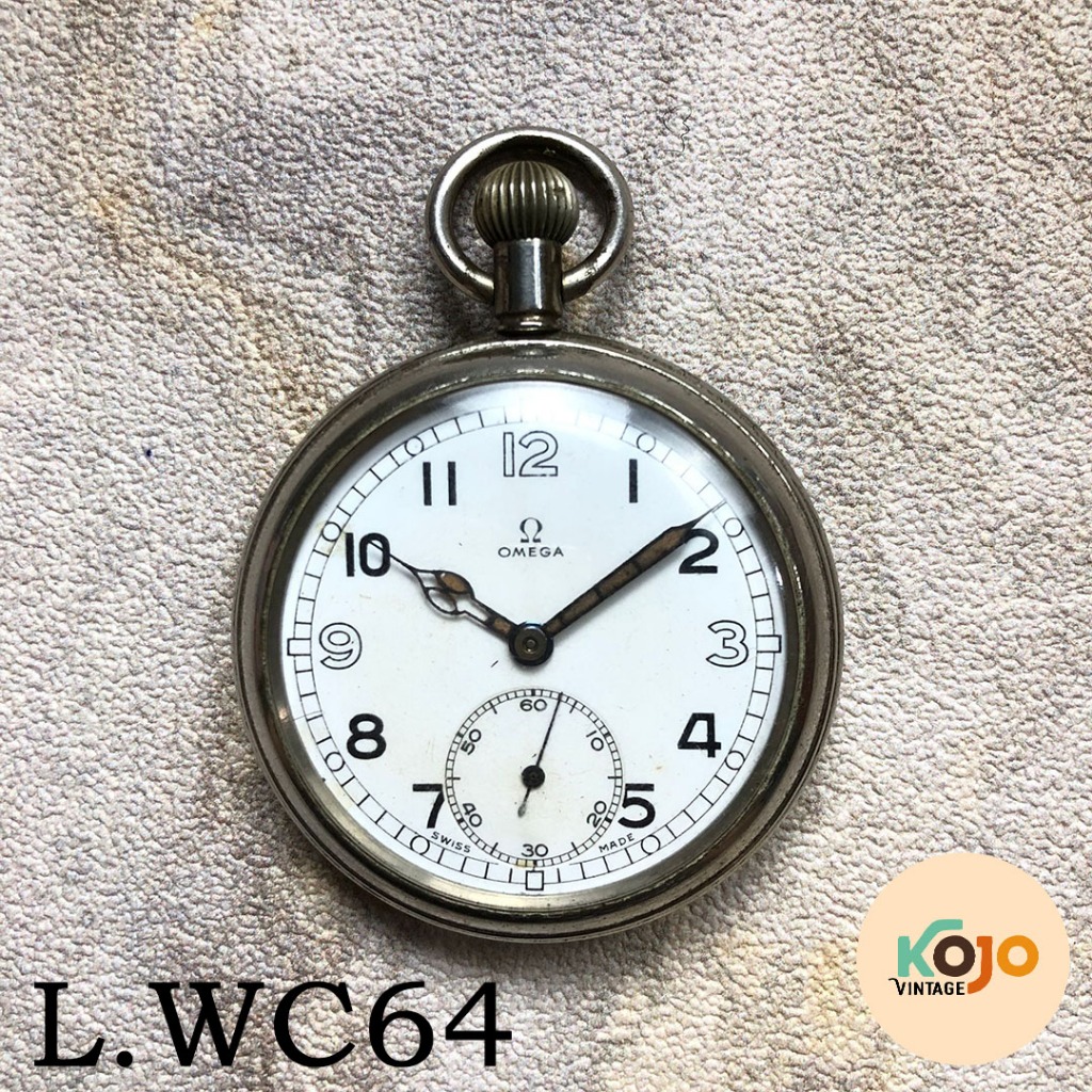 Jam Kantong (Pocket Watch) Omega Double Second Kondisi Off Butuh Service