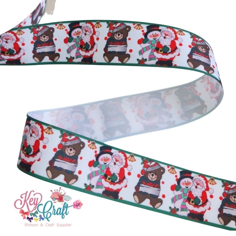 

Pita Grossgrain motif Santaclaus snowbear size 3,8cm