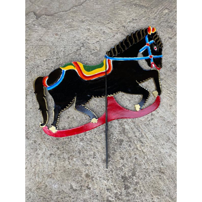 MAINAN ANAK WAYANG KERTAS MAINAN HEWAN BINATANG KUDA HIASAN DINDING PANJANG 60 cm