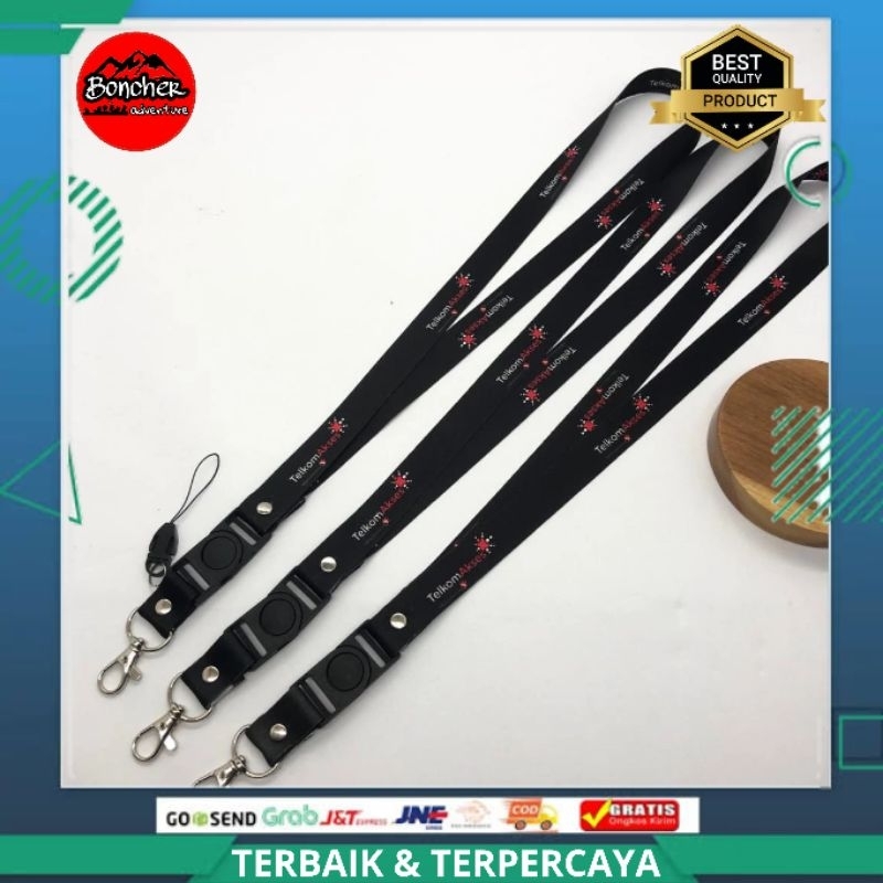 

Lanyard Telkom Akses ID Card Holder Tali Gantungan Printing 2 Sisi