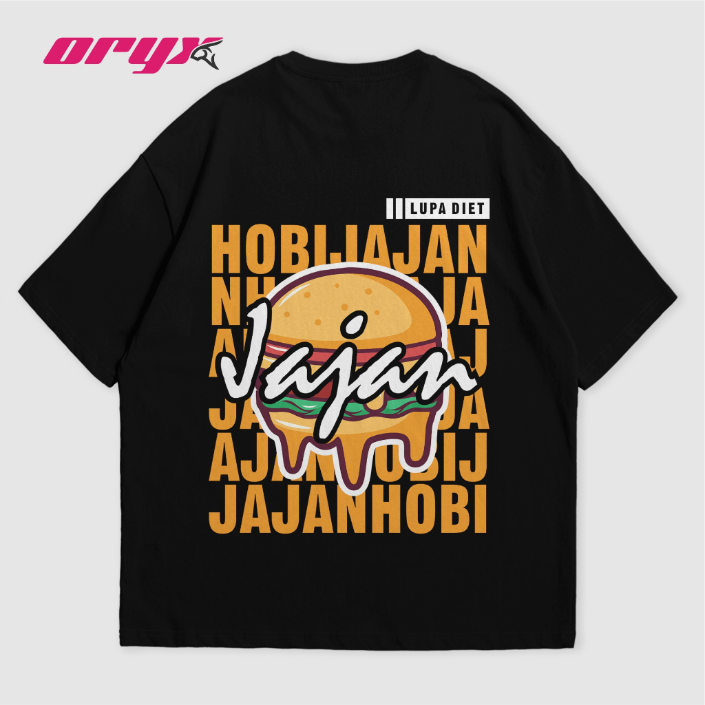 ORYX T-SHIRT HOBI JAJAN UNISEX | KAOS KECE MURAH | KAOS PRIA/WANITA ATASAN KOREAN,STREET STYLE | KAO