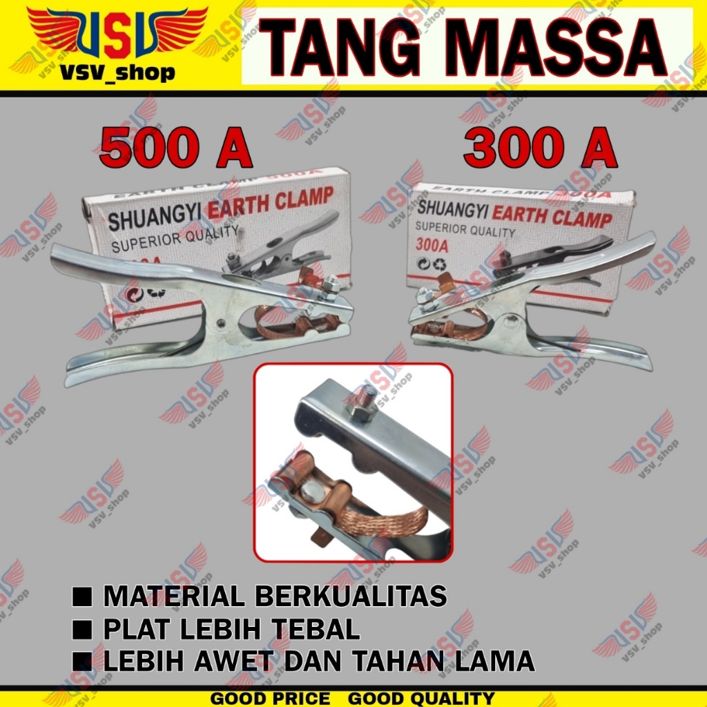 Tang Massa 300A 500A Earth Clamp Klem Masa Tang Las Ground Earth Clamp