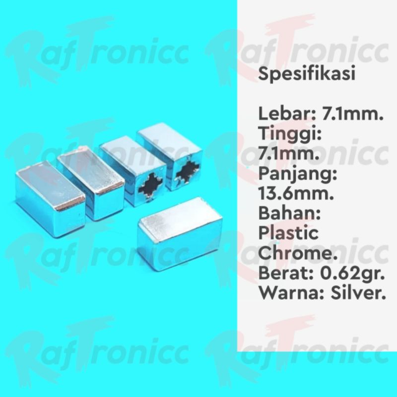 Knob Silver Chrome DPDT Knob / Button 7mm Segi