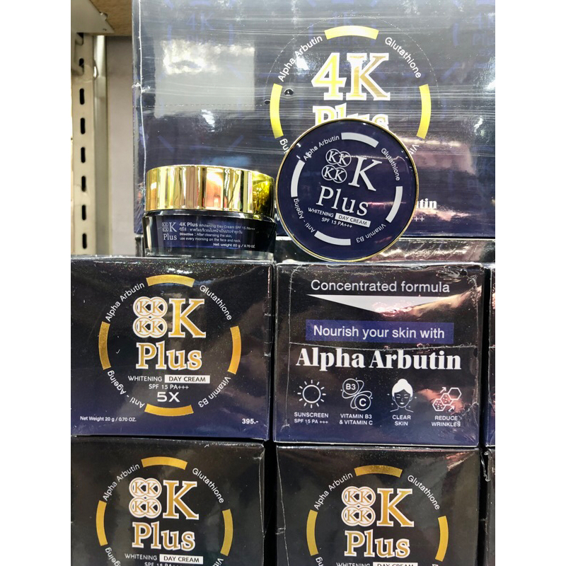 4K PLUS 5x WHITENING DAY CREAM SPF 15 PA+++ - CREAM PENCERAH WAJAH,JERAWAT,NODA HITAM ORIGINAL THAIL