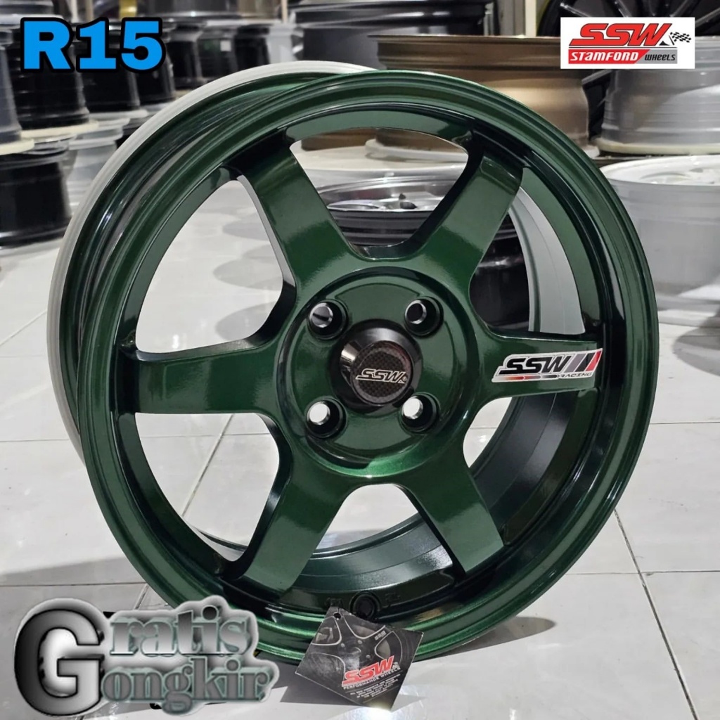 velg Te37 SSW S165 ring 15x65 pcd 4x100 velg mobil jazz yaris brio agya calya freed dll