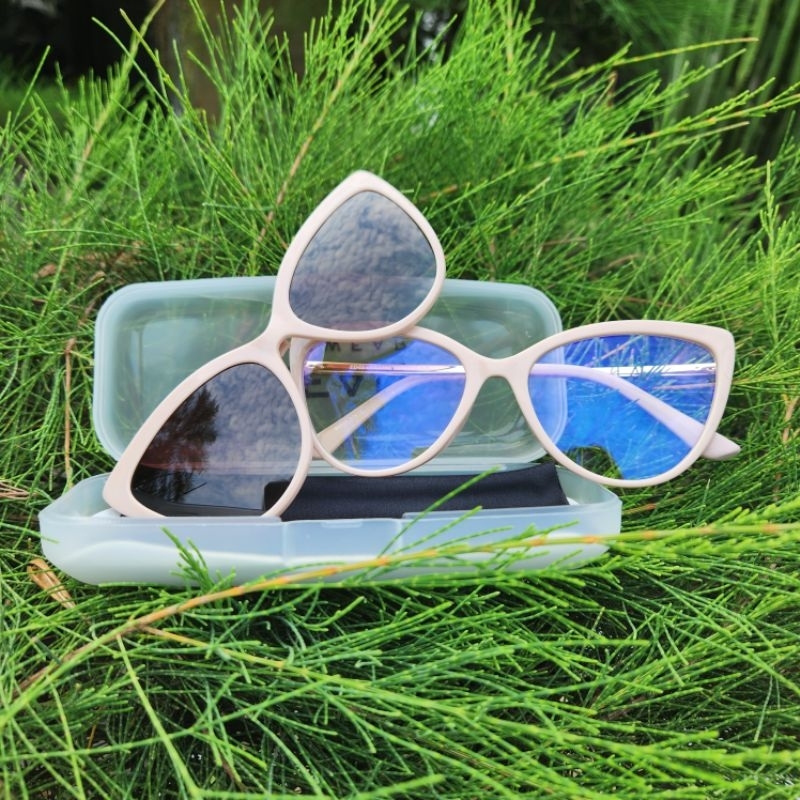edel by kean eyewear new cat eye clip on kacamata wanita