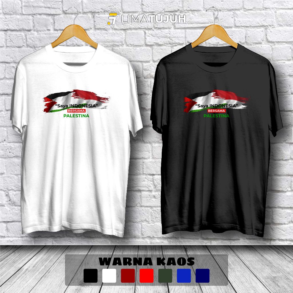 Kaos Saya Indonesia Bersama Palestina Baju Distro