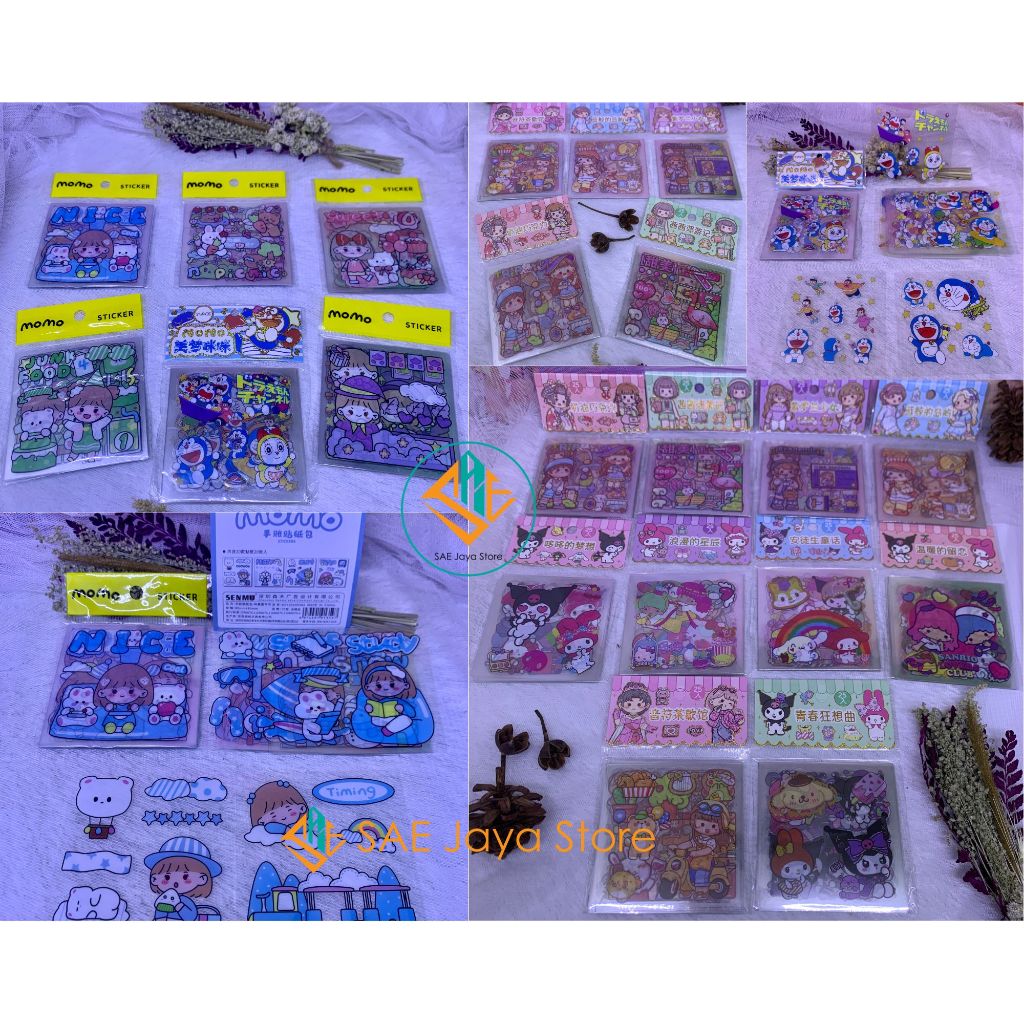 

(25 & 20 LEMBAR) SAE - STICKER TEMPEL LUCU KARAKTER SANRIO MOMO DAN NONO / STICKER KARAKTER LUCU / STIKER TEMPEL / STICKER MOMO / STIKER SANRIO / STIKER BOTOL / STICKER ANAK