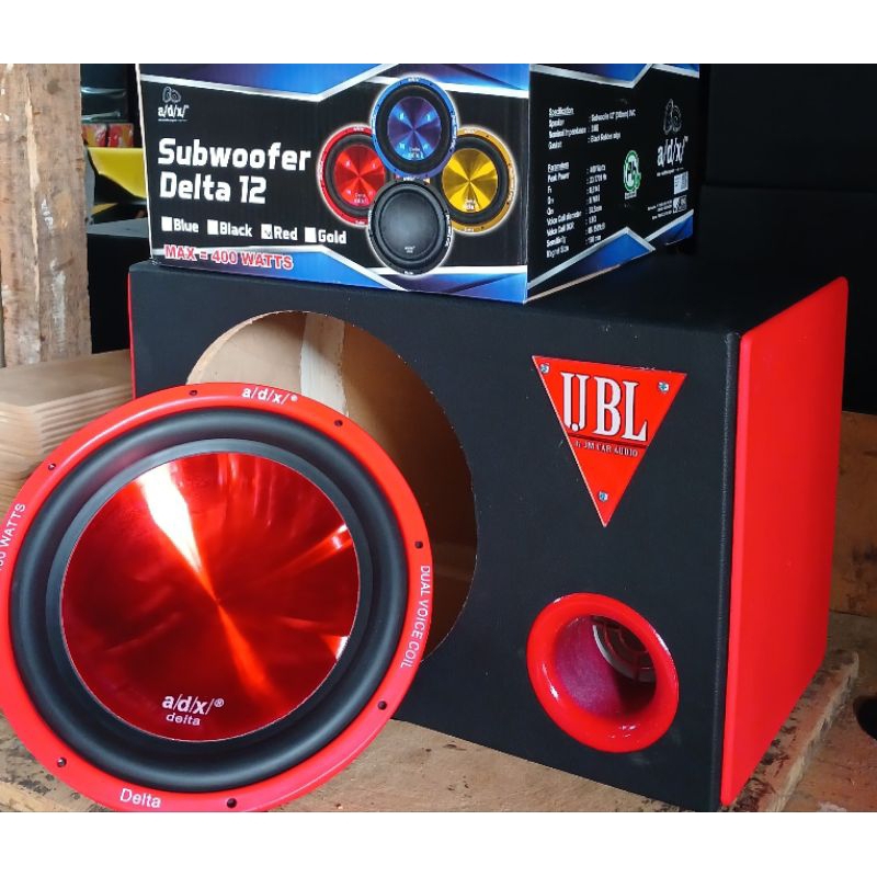 Box subwoofer 12inch porting + Speaker Subwoofer 12inch ADX DELTA 400watt PASIVE