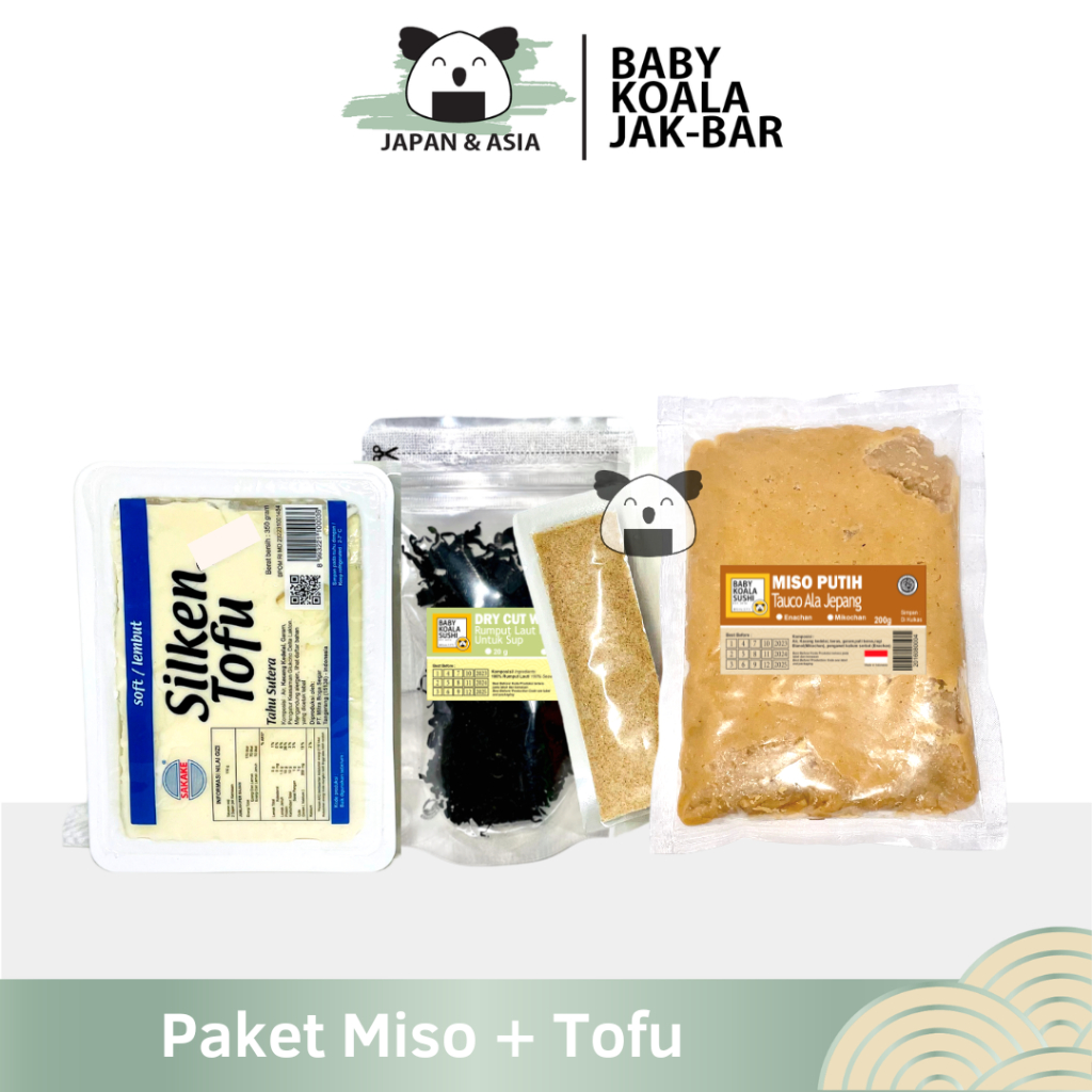 

(KHUSUS GOJEK) PAKET BAHAN MISO SOUP TOFU LENGKAP 10 Porsi Halal | Miso, Dry Wakame, Dashiiii