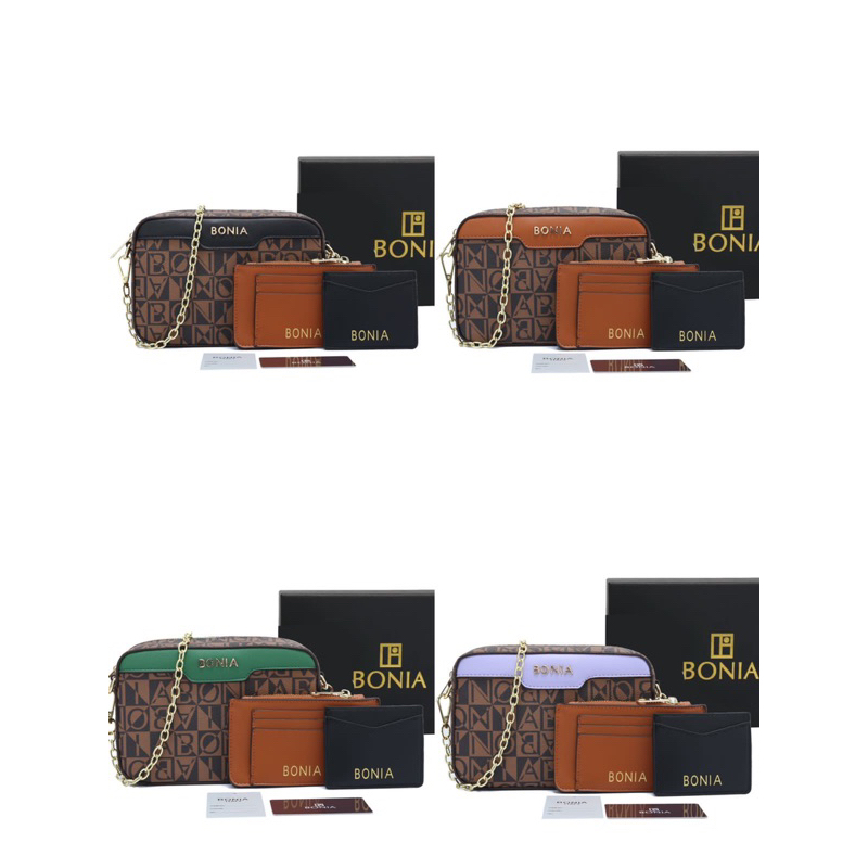 Tas Selempang bonia + dompet kartu B2382#