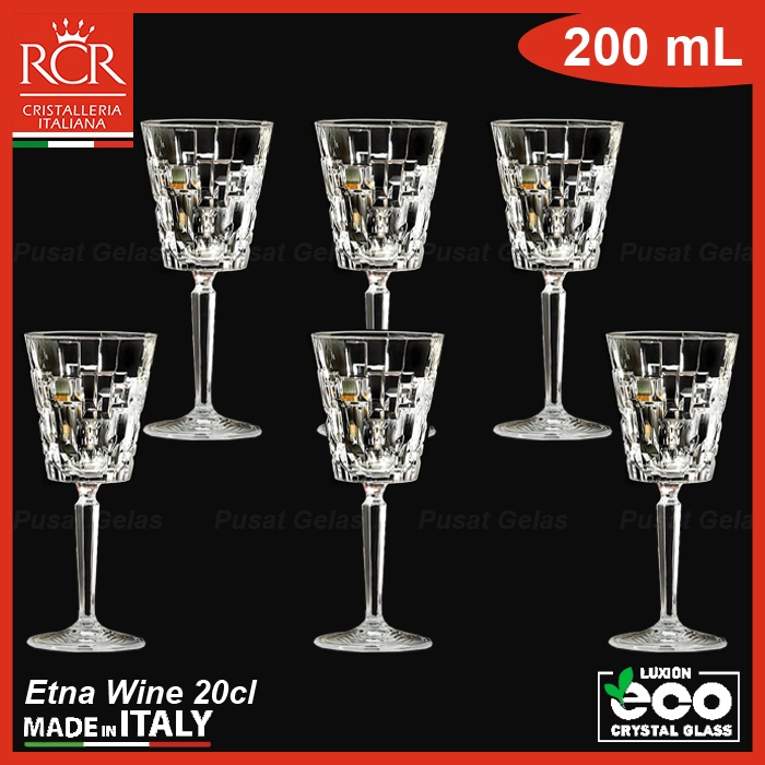 1 SET 6 PCS RCR Etna Wine Crystal Glass 20cl/Gelas RCR Crystal/Crystal/Gelas