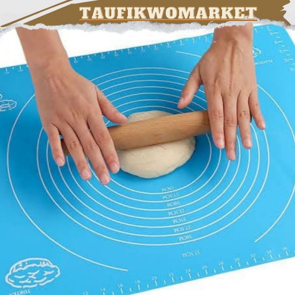 SPESIAL| ALAS ADONAN SILIKON 50x40|Alas Adonan Kue Silicone Baking Pastry Silikon Mat Anti Lengket B
