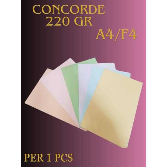 

Concorde 220 gr F4 dan A4 / Kertas Sertifikat