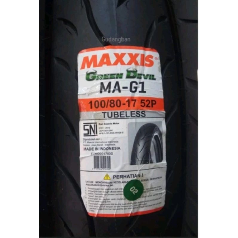Ban maxxis green devil 100/80-17