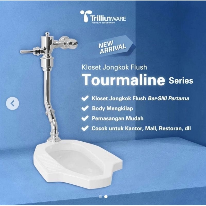 kloset closet jongkok flush tourmaline TRILLIUN