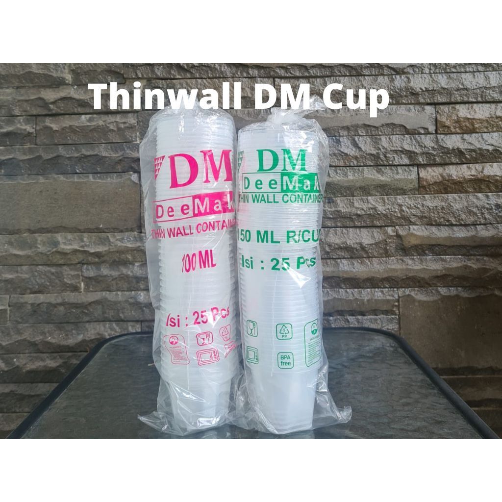 Thinwall Cup Merk DM Puding Pudding 100ml - 150ml / Cup Puding DM. Isi 25pcs