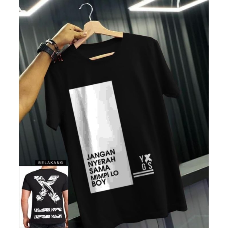 Kaos distro kaos cowok younglex keren terbaru yogs jangan nyerah