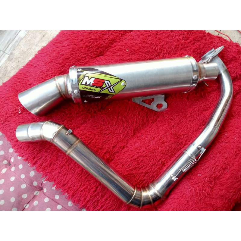 knalpot original msx leher cobra aerox inlet 38