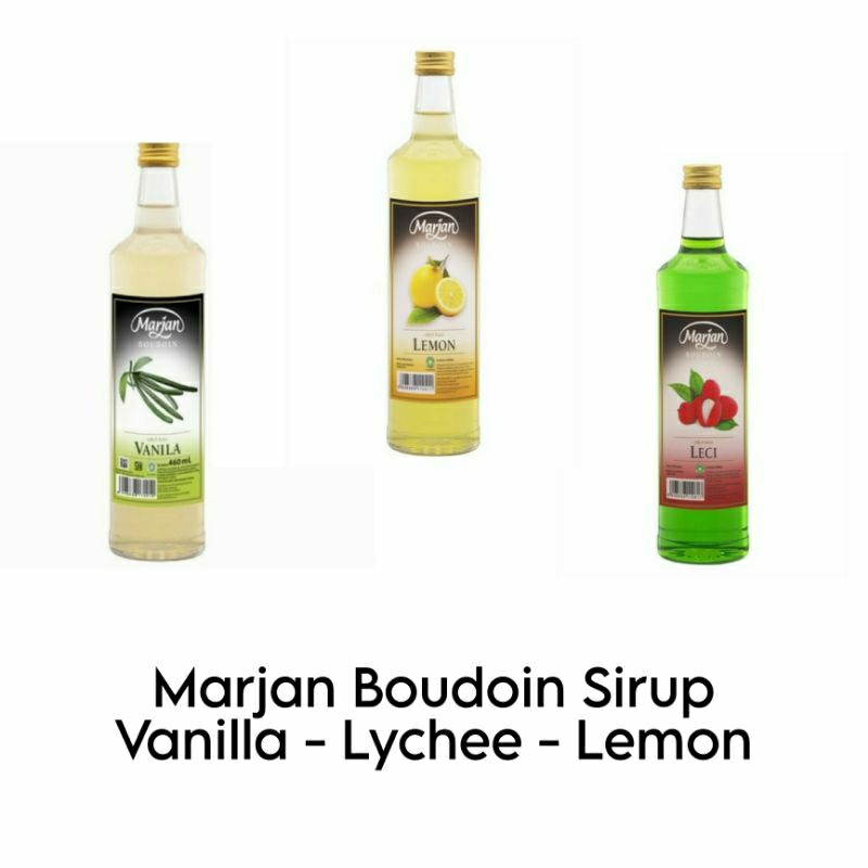 

Marjan Syrup Boudoin Sirup Vanilla Lemon Lychee Melon 460ml BOTOL