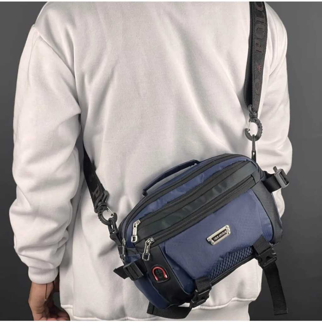 Tas Selempang Pria POLO AMSTAR Slingbag Tas Kerja Kuliah Sekolah Simple Ukuran Size Besar