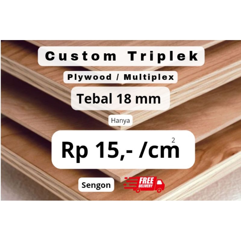 (Custom) TRIPLEK POTONGAN 18mm