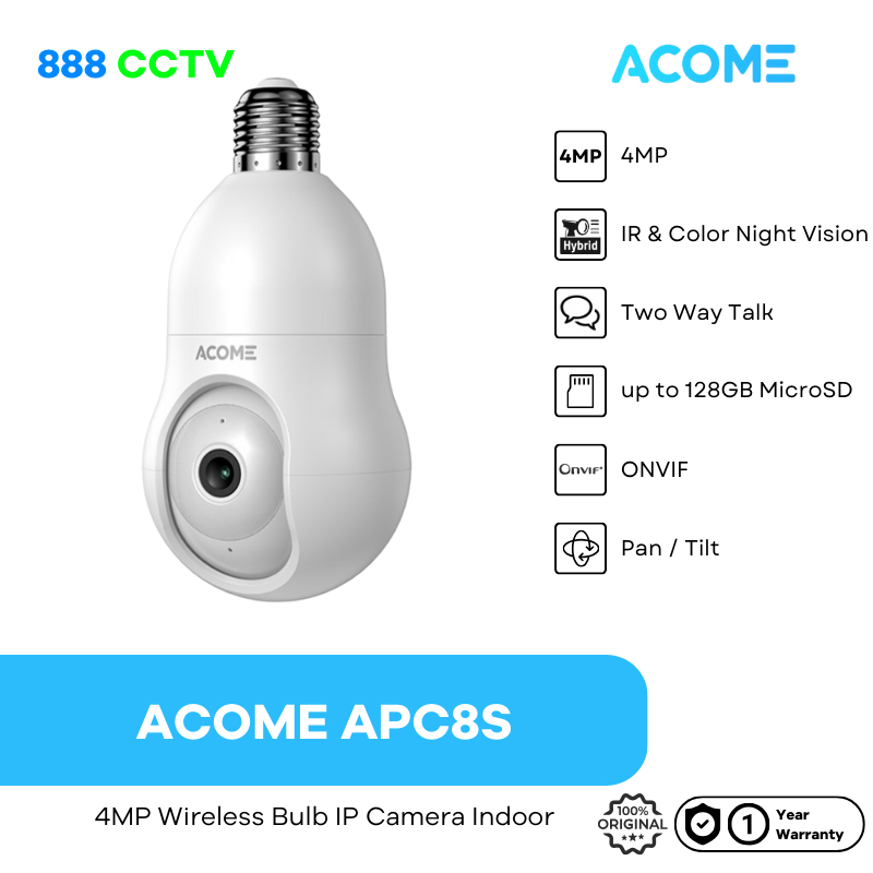 Camera Wifi Bohlam ACOME APC8S 4MP