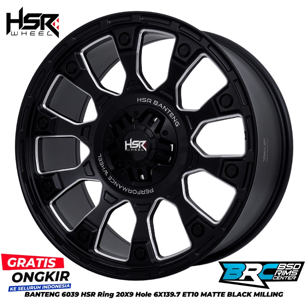 VELG MOBIL PAZERO FORTUNER HUMMER EVEREST TRITON BANTENG 6039 HSR R20X9 H6X139,7 ET10 MBM