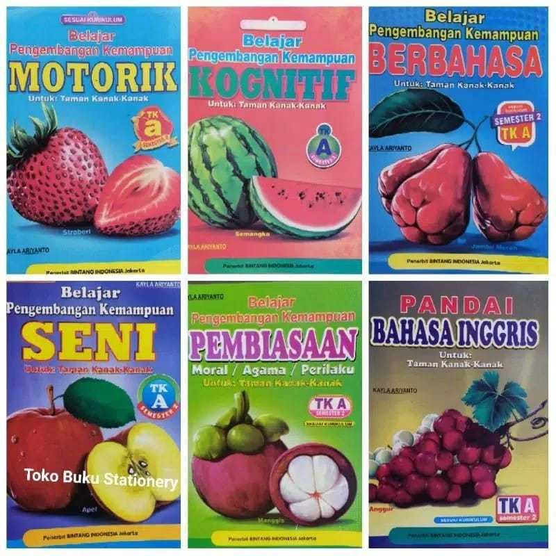 Paket Isi 6 Buku LKS TK A Semester 2 Buku Pegangan Anak TK