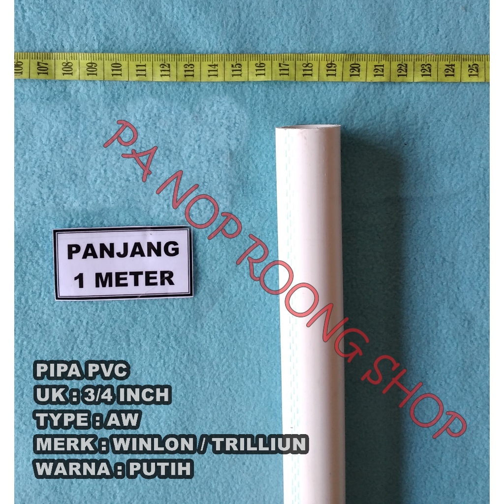 PIPA PVC AW 3/4 INCH PANJANG 1 METER