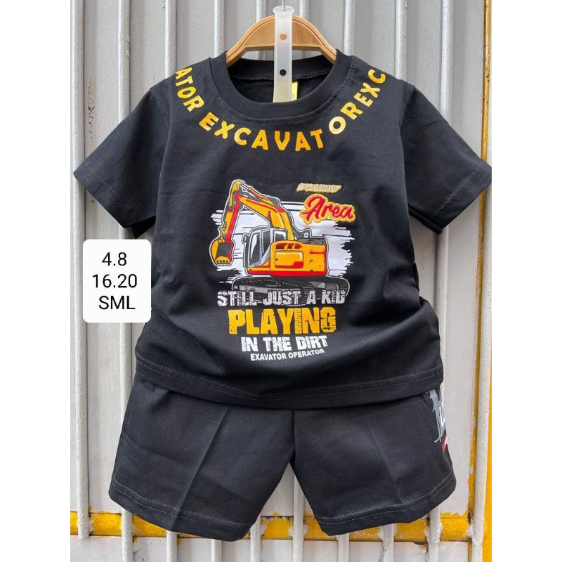 Makassar Baju Anak - Setelan Kaos Anak Cowok/Laki-laki Lengkong 10-14